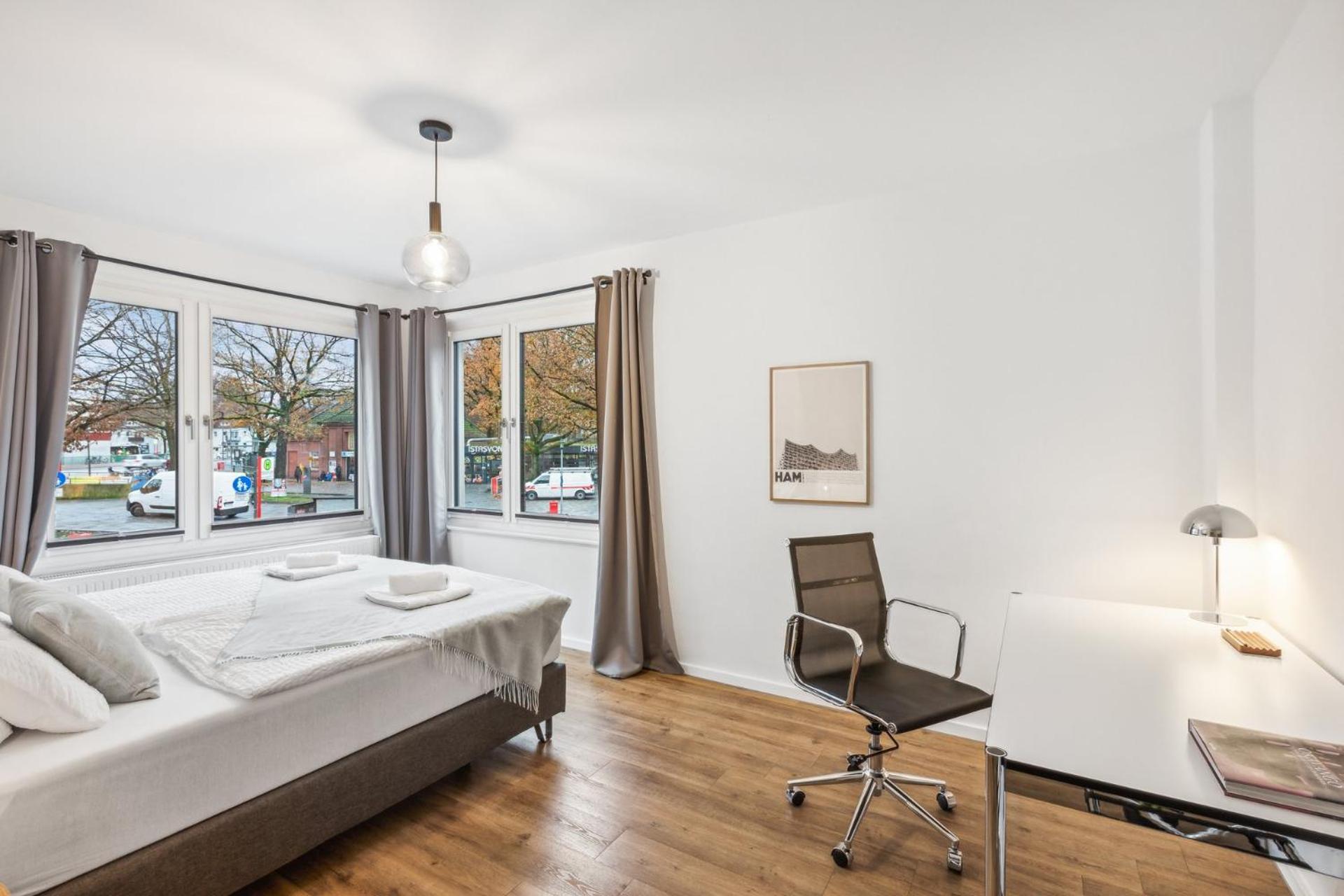 Business Apartment Kranich: 3 Zimmer, Top Infrastrukturlage Hh Langenhorn, Naehe Airport Hamburg-Harburg Exteriör bild